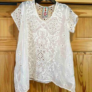 Johnny Was = XS blouse - White